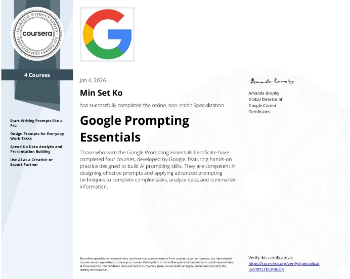 Google Prompting Essentials
